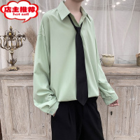 SHANCHAO很仙的坠感禁欲系小众设计感长袖白色衬衫发型师潮牌男装痞帅衬衣