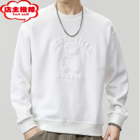 SHANCHAO立体压花卫衣男2023新款潮牌宽松百搭时尚圆领长袖休闲上衣