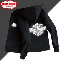 SHANCHAO机车卫衣男299风和自由丹尼斯骑行连帽发光外套摩托越野反光长袖