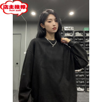 SHANCHAO紫色麂皮七夕情侣装卫衣男oversize美式高街潮牌600g硬挺