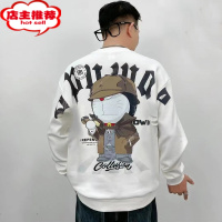 SHANCHAO卡通机器猫卫衣加绒男士2023新款叮当猫圆领情侣长袖上衣潮