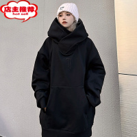 SHANCHAO高街vibe美式重工机能卫衣男潮牌连帽oversize大帽子落肩外套