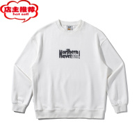 SHANCHAOGBOY圆领卫衣男宽松休闲植绒印花上衣潮牌ins百搭套头外套