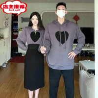 SHANCHAO情侣装2023新款高级感卫衣网红长袖连衣裙你衣我裙班服外套