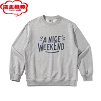 SHANCHAOGBOY圆领卫衣男宽松休闲潮牌字母印花上衣2023新款百搭外套