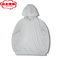 SHANCHAO工装 美式连帽卫衣珠地空气层T恤速干透气长袖薄款运动衫男秋