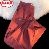 SHANCHAO欧美hiphop侧边拉链工装裤男女夏季ins潮酷风小众设计街舞阔腿裤