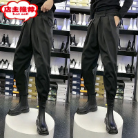 SHANCHAO魔术贴马丁靴束脚西裤男高级感九分西装百搭休闲裤宽松哈伦裤