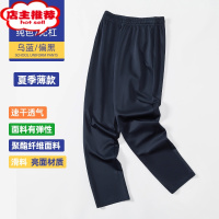 SHANCHAO校服裤子藏青色初中生高中生藏蓝色深蓝色中裤男蓝色校裤