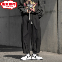 SHANCHAOulzzang滑板裤子男直筒宽松潮牌日系cityboy灯笼裤山系登山冲锋裤