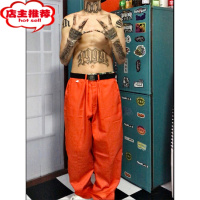 SHANCHAOChicano奇卡诺hiphop工装裤西海岸匪帮嘻哈街舞Bboy滑板直筒长裤