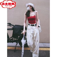 SHANCHAO坠感西装裤女男宽松垂感阔腿裤高腰直筒显瘦百搭休闲长裤子