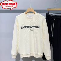 SHANCHAO秋季韩版美式潮牌设计感后背印花卫衣男宽松圆领休闲外套上衣男装