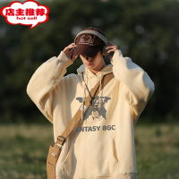 SHANCHAO@ 日系休闲卫衣男款秋天卡通五角星印花潮牌慵懒连帽衫
