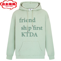 SHANCHAO幻影标语卫衣星星潮牌宽松高街vibe美式加绒情侣装连帽上衣