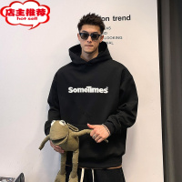 SHANCHAO徐太浪美式休闲卫衣男连帽ins潮加绒学院风青年运动帽衫外套