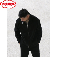SHANCHAOGTAL美式休闲行政夹克秋季简约磨毛翻领短款工装男短宽上衣外套