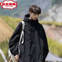 SHANCHAO日系复古机能外套男上衣宽松ins潮流户外运动夹克
