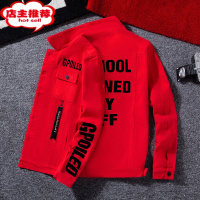 SHANCHAO秋季牛仔外套男士韩版修身款棒球服休闲潮流学生牛仔衣服夹克