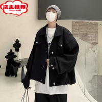 SHANCHAO高级感短款垫肩外套男款潮牌痞帅高街vibe工装夹克炸街高级范