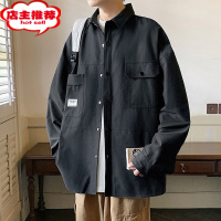 SHANCHAO外套男巴洛克潮流衬衫男款潮牌高级感痞帅上衣休闲工装夹克