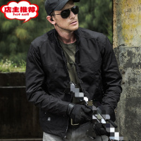 SHANCHAO美式复古猎装飞行员夹克男战术服户外宽松硬汉百搭工装外套