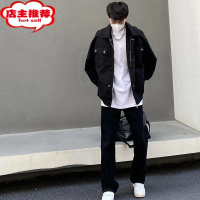 SHANCHAO飞行员夹克男短款外套2023年新款男女高街潮流美式棒球服