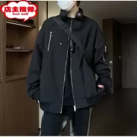 SHANCHAO新款宽松美式高级感飞行员夹克男女百搭情侣同款棒球服外套