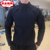 SHANCHAO运动无帽外套男秋季薄款透气休闲修身夹克跑步健身训练服晨跑上衣