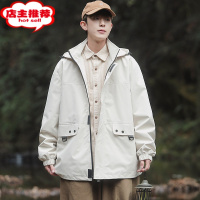 SHANCHAO山系外套男美式潮牌户外登山衣服青少年连帽工装夹克