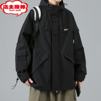 SHANCHAO山系外套男士夏季薄款工装夹克美式潮牌武士连帽户外上衣服