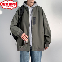SHANCHAO飞行员夹克外套男生2023新款潮牌美式vintage情侣装棒球服