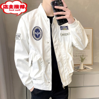 SHANCHAO飞行员夹克男士款外套男美式棒球服机能风纯色潮流宽松上衣