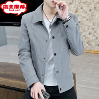 SHANCHAO男士高级感春装夹克外套2023新款潮牌男装薄款翻领休闲褂子