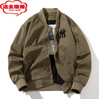 SHANCHAO潮牌棒球服男美式复古宽松休闲飞行员夹克男女情侣刺绣外套
