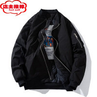 SHANCHAO新款纯色外套男加厚棉袄休闲飞行员夹克男女情侣棒球棉服衣