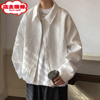 SHANCHAOoversize新款巴洛克外套男褂子哈灵顿国潮复古褶皱高级感夹克