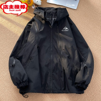 SHANCHAO户外软壳单层外套男新款防风美式机能痞帅登山服夹克潮