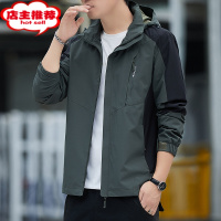 SHANCHAO运动户外男士登山新款夹克可拆卸帽子保暖防水防风青年外套