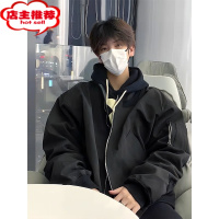 SHANCHAOvintage美式复古棒球服欧美潮牌高街工装外套男款飞行员夹克