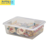 希杰狮王塑料带盖盒子长方形省空间收容储存儿童玩具物品床底有盖简约婴儿 透明 小号 **收纳架