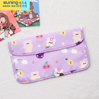 希杰狮王收纳袋便携学生口的罩暂存夹儿童随身携带收纳包卡通收藏盒子 紫色熊收纳架