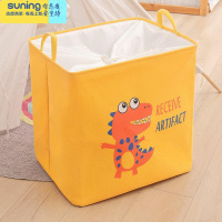 希杰狮王玩具收纳袋箱筐布艺儿童盒宝宝脏衣筐大号袋子篓子卡通器 黄恐龙方桶(50*40*50cm) 其他规格收纳架