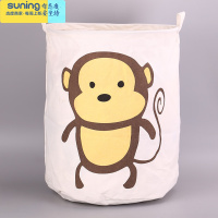 希杰狮王布艺儿童收纳玩具收纳袋杂物筐收纳筐脏衣服收纳篮卡通储物篮防水 猴子(约35*45cm)@ 注意尺寸收纳架