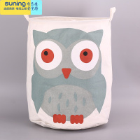 希杰狮王布艺儿童收纳玩具收纳袋杂物筐收纳筐脏衣服收纳篮卡通储物篮防水 猫头鹰(约40*50cm)@ 注意尺寸收纳架