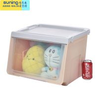 希杰狮王大号儿童玩具收纳箱前开式宝宝积木分类储物盒创意叠加塑料整理筐 粉红色 矮款3个装(性价比很高)收纳架