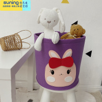 希杰狮王北欧收纳桶卡通儿童玩具筐毛毡可水洗脏衣篮宝宝玩具收纳箱杂物袋 rabbit兔子(小) 加厚毛毡收纳架