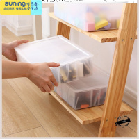 希杰狮王装积木收纳盒塑料透明带盖儿童小颗粒玩具零件分类整理箱收纳架