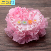 希杰狮王儿童DIY奶油胶材料 女孩卡通收纳盒亲子手工制作粘贴玩具 天鹅爱心首饰盒(粉色 内含3个戒指收纳架