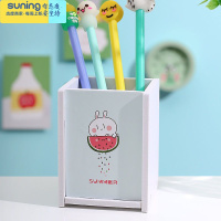希杰狮王多功能学生儿童文具用品时尚可爱大容量网红收纳盒斜插式笔筒女ins个性简约学生桌面摆件创意收纳美术笔桶架 单收纳架